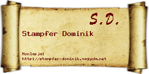 Stampfer Dominik névjegykártya