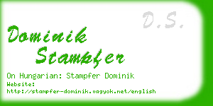 dominik stampfer business card